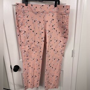 Lane Bryant Blush Pink Floral Pants
